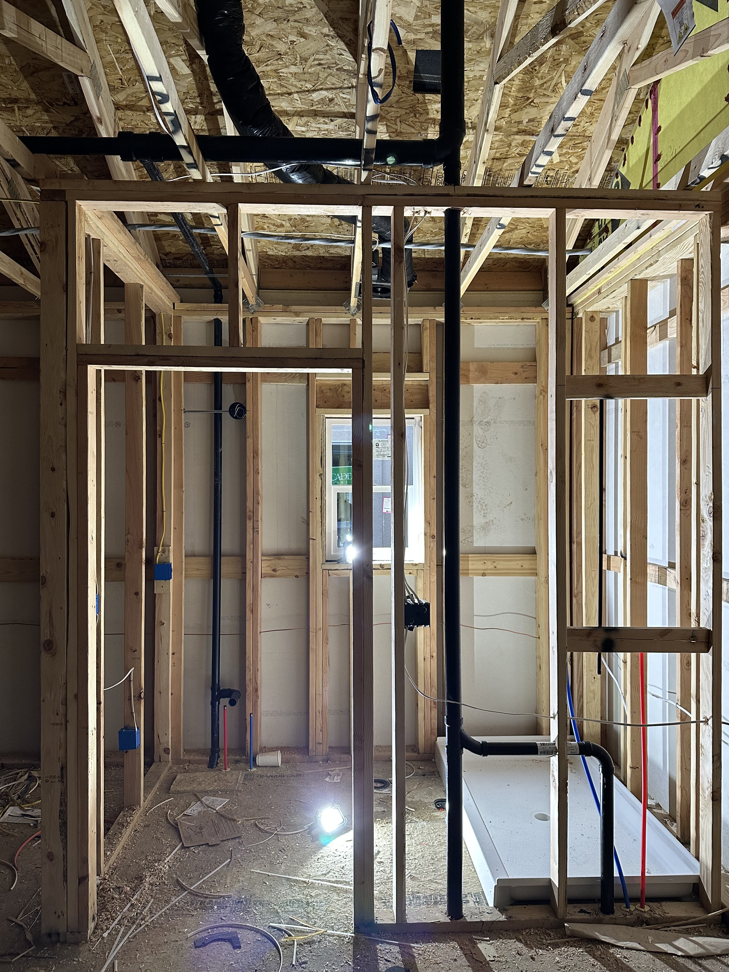 Completed vent stack and roof penetration